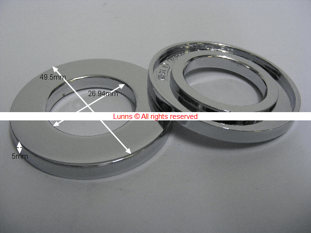 Ibain 3HWMBM Polished Chrome Shrouds 49.5x26.94x5mm - Bespoke Part U-GR412