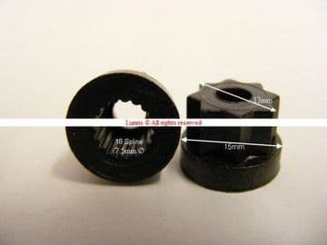 Ibain Black Star Head Carrier 18 Spline RED1 PAIR - Bespoke Part