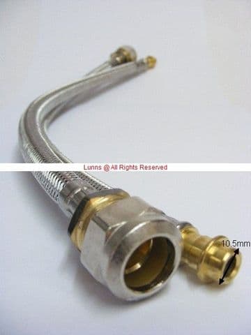 Ibain Flanged Inlet Braided Hose (Ceraplan Export) - Pair OFC14