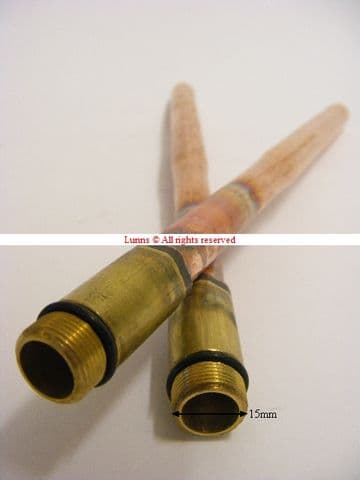 Ibain M15x15mm Copper Tap Tail 270mm PAIR TT23 - Bespoke Part