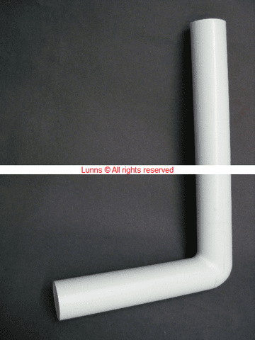 Ibain Tight Elbow Flush Pipe Diameters 40mm x 39.5mm Size 280mmx180mm Bespoke Part