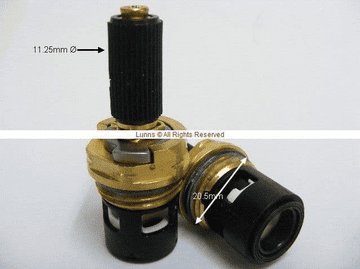 Ibain12 Black Ceramic Disc Cartridge Valve c/w Black Carrier & Screws Pair T1828HC10 -Bespoke Part