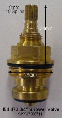 Ibain18 Mk3 3/4" Anti Clockwise Close Washer Shower Flow Valve T18-5