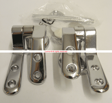 Ideal Ember Mk2 Wood Seat Hinges Chrome 10268 - Bespoke Part