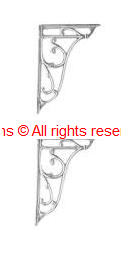 Ideal High Level Ornate Brackets (pair) U1455ABRACK 25537- Only available in store