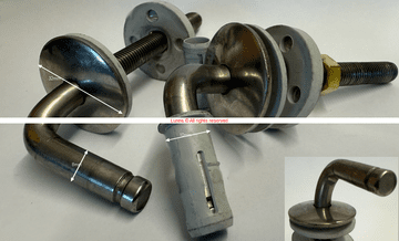 Ideal Sottini  Single  Offset Mk1 Stainless Steel Seat Hinges US2-1X2- Bespoke Part