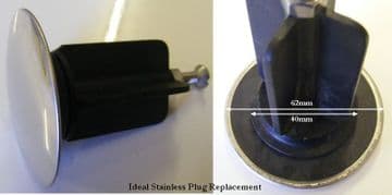 Ideal Stainless Plug Replacement for Ceramic Basin Plug E581001 CX82A - Bespoke Part