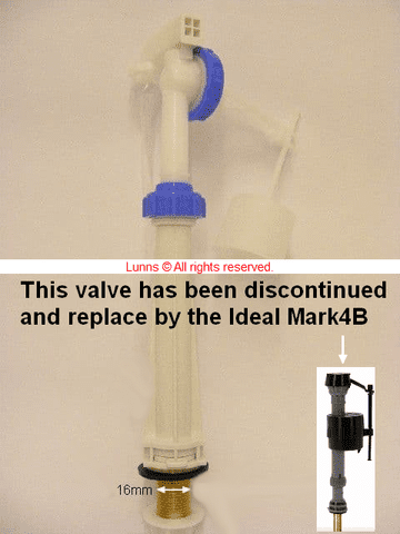 Ideal Standard  3/8 T Series REPLACEMENT Inlet Float Valve  Bottom Entry Adj
