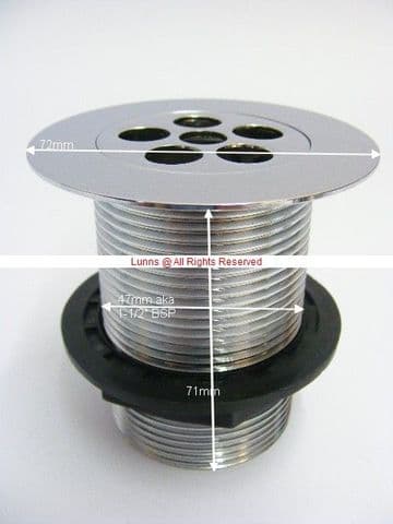 Ideal Standard Armitage Original 72mm Flange Long Tail Solid Shower Waste Brass - Bespoke Part