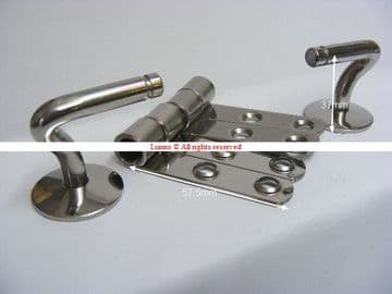 Idenburg Flat Strap Cranked Stainless Steel Hinge Pack I5430678711 DSS8 - Bespoke Part