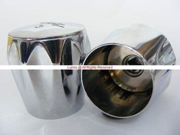 Jessco Spa Metal Chrome Tap Handles Square Spline Drive Silver TH9A - Bespoke Part