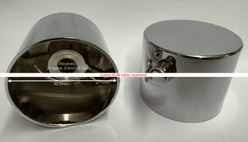 JURA 9.5mm 24 Spline Chrome Flow Handle T24-28C - Bespoke Part