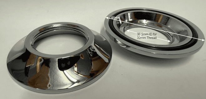 Jura18 60mm Metal Flange Shrouds aka Valve Covers Pair - Bespoke Part