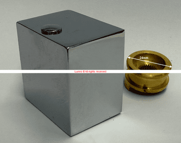 Knight Square Shower Flow Control Handle for use with 24mm Carrier Chrome - Bespoke Part