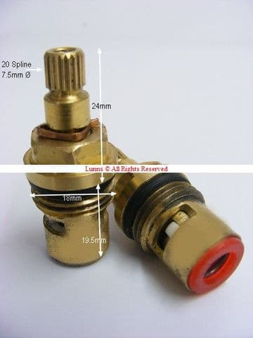 Koi Series L Plain 3/8 18mm Ceramic Disc Sink Mixer Cartridge Valve PKITLINV