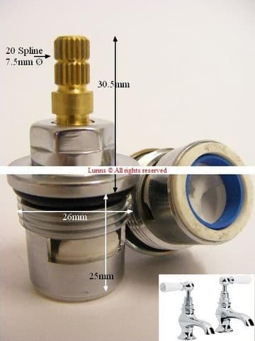 Lenok55 Exposed 3/4" NST 2630 Ceramic Disc Cartridges Chrome L540038711 AL21 - Bespoke Part