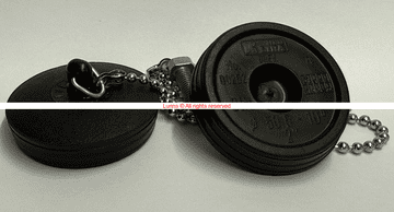 Lira Brevettato 00252 50.5 Diameter 10° Rubber Sink Plug c/w Chain&6mm Bolt - Bespoke Part