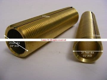 Lunns Nips - 100mm Brass Running Nipples UUL3-1/2