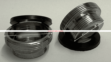 M28M22 Silver Bath Spout Adaptor (often used with Amazon Diverter)