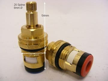 Magnet MFI Black Base Long Shaft Cartridge Valves T20-50B Pair - Bespoke Part