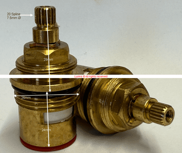 Malta 3/4" L Series 2629 29mm Flange CD Cartridges PR RR1 - Bespoke Part