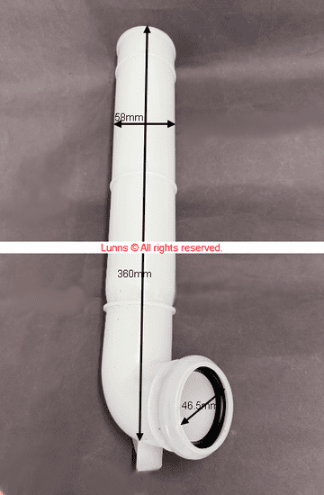 Malta WC Frame 360mm Flush Pipe - Bespoke Part