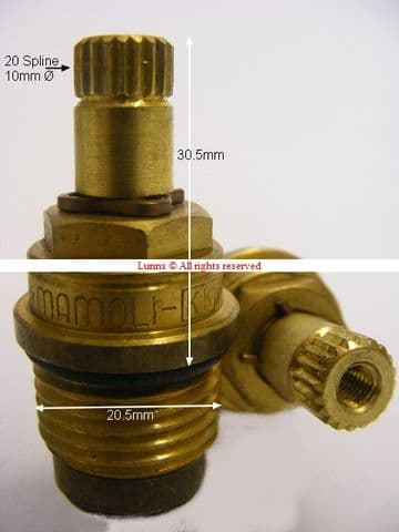 Mamoli20 17 Mk1 KK NF Compression Washer Valve 30.5mm T20-83-3 - Bespoke Part