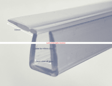 Marlin 4-6mm Vertical Top Flap U-Gay Seal 1880mm Pack of Two 65420 - Bespoke Part