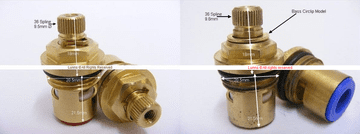 Marshall Ceramic Disc Cartridge Valves 36 Spline TM15 Pair - Bespoke Parts