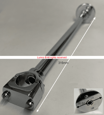 MEADIA 17.5mm Wall Bracket Adj Upto 315mm- 56.5mm Base - Bespoke Part