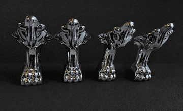 Metal Lion Feet for Roll Top Reel CH Bath Chrome Set of 4 - Bespoke Part