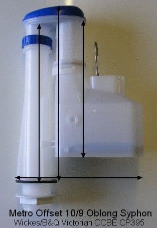 Metro ((Non Standard) Victorian Offset 10/9 Oblong Syphon Wickes/B&Q CP395SY