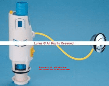 Multikwik Multiflush Replacement  Dual Flush Valve c/w 340mm Cable & Button MFV1C - Bespoke Part