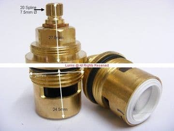 Nabis Pemba 2627 3/4" Ceramic Disc Bath Cartridge Valve PEG54MOD T20-55XM275 - Bespoke Part