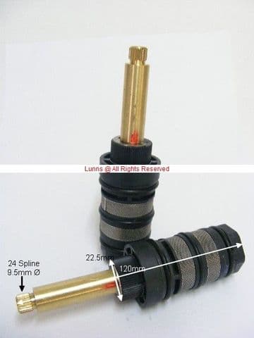 Nelson Knight Long Neck 9.5S Black Body Nylon Thermostatic Shower Cartridge SC3 - Bespoke Part