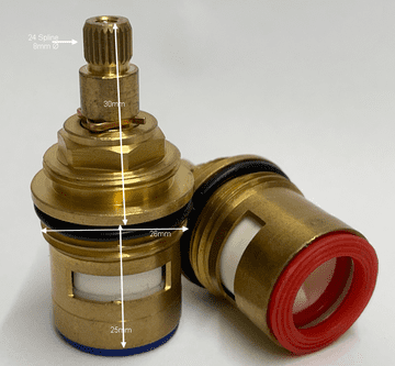 Nelson55 3/4" 2630 Bath Ceramic Disc Cartridge N54TA87AN11CB54-2 T24-8 Pair - Bespoke Part