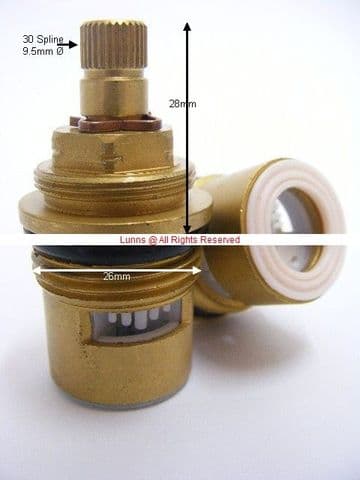 Nicholls & Clarke Cube/Silver Ingot 30 Spline Bath Cartridge TM26 - Bespoke Part