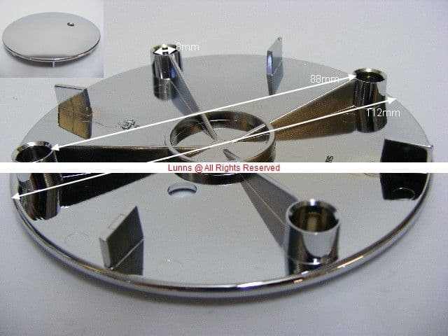 Novellini2 Shower Waste Dome  Top Cover 122.5mm Dia  - Bespoke Part OFC4