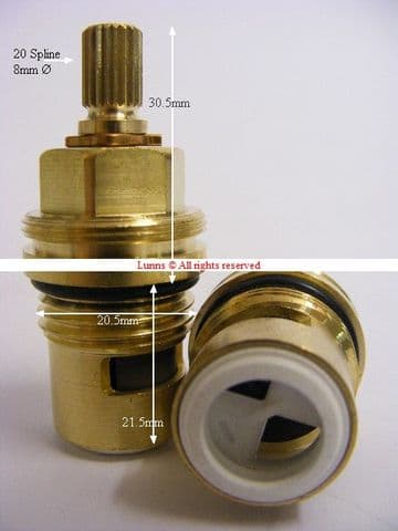 OEM52 OR 2030 Basin Lever Tap Ceramic Disc Cartridges Pair T20XX1