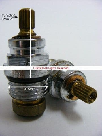 OT Ibain 1/2" Basin Tap Washer Valve Each PKIT - Bespoke Part