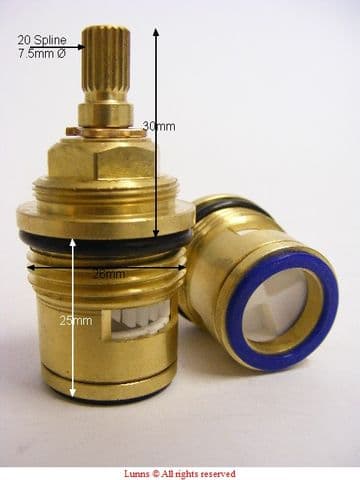 Ottone Meloda 26-30-55 Devario Excel 3/4in Bath Brass Cartridge T20-32 Pair