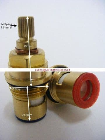 OZ29 Mk1 24 Spline NST Ceramic Disc Cartridge Valve T54RJ528711 (Pair) AL7