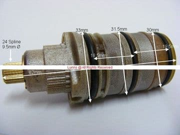 Paita Brown Nylon Thermostatic 3 O Ring Grub Screw Shower Cartridge AL34P54C9598711 - Bespoke Part