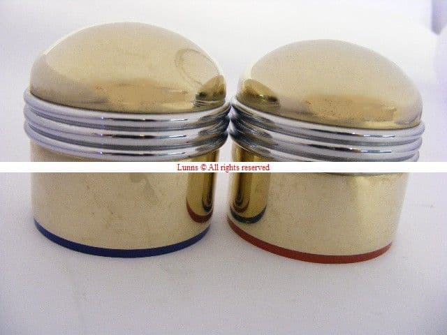 Pegler Celeste Chrome Decor Rings on Gold X Tap Head cw 2 Grey Plastic Adaptors Pair-BESPOKE PART