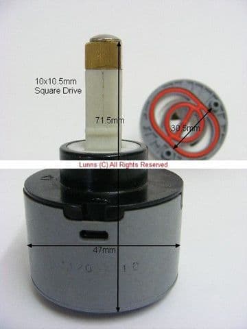 Pegler/Porcelanosa/Abode Brass Top 47mm Dual SM Cassette B5467208711 C9