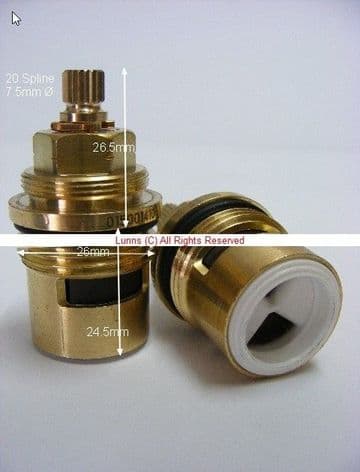 Pemba AVI 2626 Period Shower Cartridge T20x20MOD265- Bespoke Part