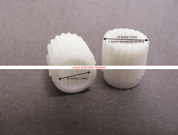 Pie T Series White Plastic Head Carrier Pair T20XBK23 - Bespoke Part