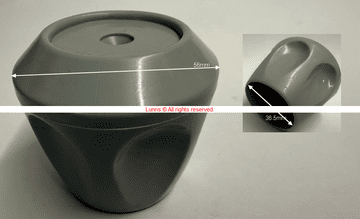 Pluma Grey Rad Valve CAP - Bespoke Part