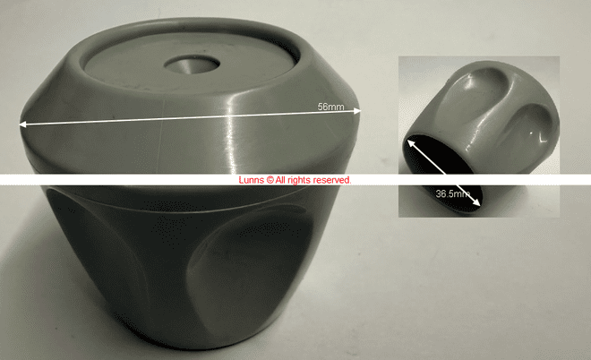 Pluma Grey Rad Valve CAP - Bespoke Part