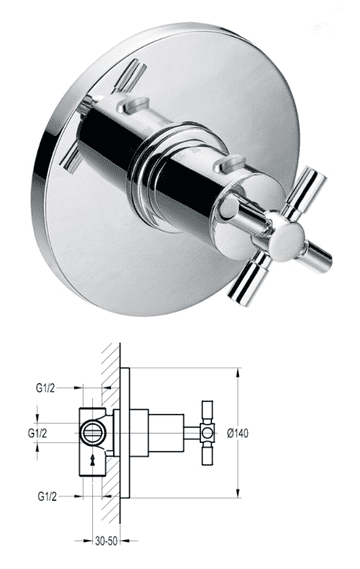 PURFLO 3 Way Diverter Valve for Pre Mixed Medium Pressure 0.5 Bar Suppy - Bespoke Part